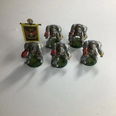 Warhammer 40k 5x plastic Space Marines Terminators, sergeant, flamer & 3 bolters - Image 1 of 4
