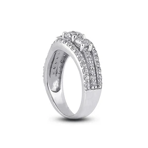 2.32ct H-VS2 Round Natural Certified Diamonds 18k  Vintage Style Engagement Ring - Picture 1 of 3