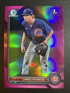 Bowman 2022 cromo béisbol James Triantos fucsia/199 #BCP-208 Cubs - Imagen 1 de 2
