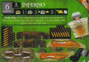 WizKIds Pirates of the South China Seas #217 Inferno (LE) turtle ship unpunched - Picture 1 of 3