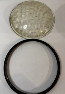 Vintage PUREX Glass Swimming Pool Light Lens Cover 7.5” Submersible Gasket - Picture 1 of 6