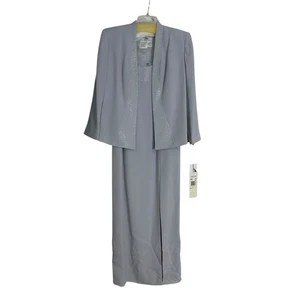 Neu mit Etikett Daymor Couture Kleid & Jacke Kleid für Brautmutter 8P Perlen Strass - Bild 1 von 14
