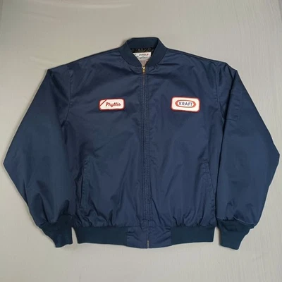 Kraft Aramark Mechanic Jacket Womens 1X Blue Workwear Lined Phyllis Vintage - Image 1 of 4