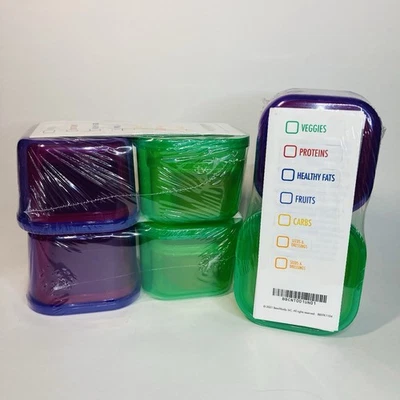 3 SETS — 21 day fix portion control containers weight loss beachbody Sealed NEW - Image 1 of 4