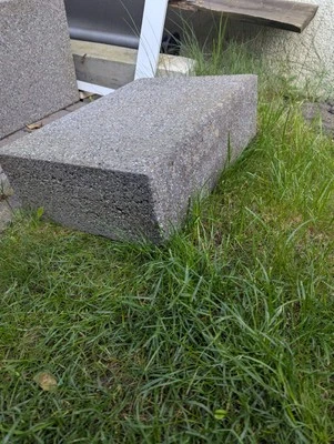 8 Blockstufen in Anthrazit, 15/35/50 cm - Bild 1 von 2