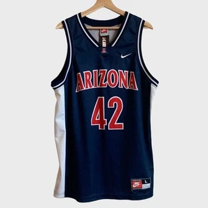 Vtg Nike Pro Cut Arizona Wildcats Authentic Blue NCAA Basketball Jersey Large L - Picture 1 of 4