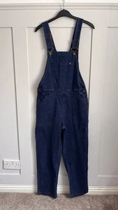 Joules Rampling Dark Navy Denim Dungarees Size UK 10 Embroidered - Picture 1 of 8