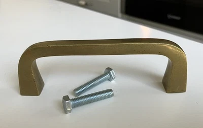 ancienne poignee de tiroir, autre... en laiton bronze massif - Photo 1/4