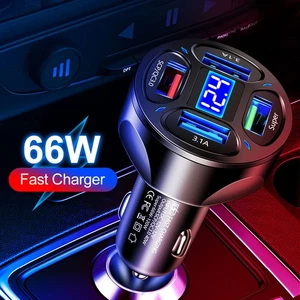 4 Ports 3.1A USB Charger Cigarette Lighter Digital LED Voltmeter Car Accessories - Bild 1 von 11