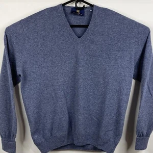 Eredi Pisano Herren Blau V-Ausschnitt Super Geelong Wollpullover Herren 52 L Italy Made - Bild 1 von 12