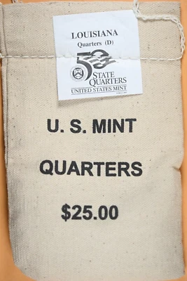 2002 D Louisiana State Quarters Unopened Bag in Mint Sealed Box QH2 (100 Coins - Image 1 of 2