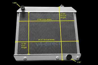 Radiador de aluminio de 4 filas apto para camioneta Chevy C 10 C20 C30 1963 1964 1965 1966 Foto 1 de 4