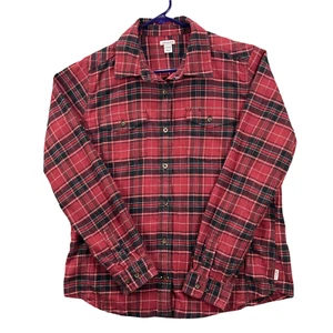 Camisa de mujer Carhartt, talla grande, roja a cuadros, franela 2 bolsillos, manga larga - Imagen 1 de 10