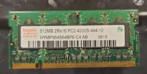 1 x 512mb DDR2 Laptop Memory SODIMM PC2-4200 533mHz Hynix HYMP564S64CP6-C4 RAM - Picture 1 of 2
