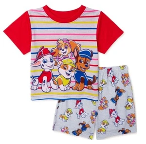 Paw Patrol Pajamas Set Boy Girl Toddler 2T 3T Shirt Shorts Dog Chase Skye NWT - Picture 1 of 2