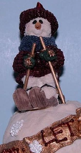 Boyds Bears ornament "Olaf..Let It Snow" #25650 snowman skier 1996 Christmas NIB - Picture 1 of 6