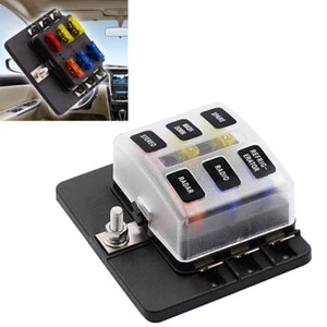 6 Way Circuit Standard ATO ATC Blade LED Fuse Box Block Holder Terminals - Picture 1 of 8