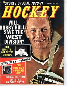 1971 FEB Sports Special 1970-71 Hockey Magazine,Bobby Hull,Chicago Blackhawks VG - Picture 1 of 8