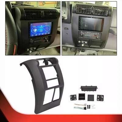 FOR JEEP WRANGLER TJ 1997-2002 DOUBLE DIN DASH BEZEL RADIO STEREO MOUNTING KIT - Image 1 of 4