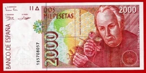 UNC, 2000 pesetas de 1992, Serie 1S, SPAGNA, numero di serie molto raro - Foto 1 di 2