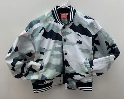 New Balance Women's Camouflage Essential Stadium Button Up Jacket Extra Small - Image 1 of 4
