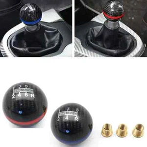 Universal Carbon Fiber Racing Manual Car Transmission Gear Shift Knob Stick - Picture 1 of 5