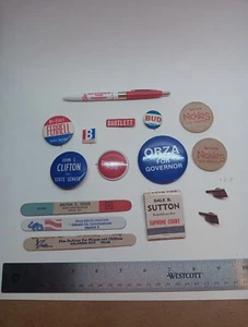 16 Vintage Political Pinback Button Lot Ford, Bartlett, Bud, Senator, President - Bild 1 von 7