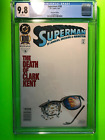 Superman 100 5/92 V1 Cgc 9.8 White Pages Death Clark Kent Newsstand Variant