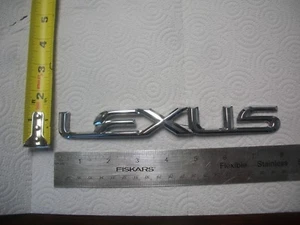 LEXUS LETTERS CHROME EMBLEM OEM ORIGINAL USED BAGDE GENUINE - Picture 1 of 2