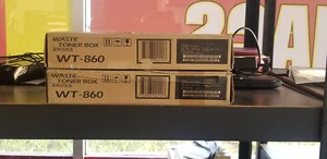 2) Kyocera TasKalfa Wt860 WT-860 Waste Toner Bottle (1902LC0UN0) 33FL - Picture 1 of 1