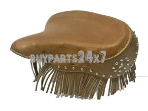 Fit For Indian Chief Scout Drifter 800 1500 Gilroy Roadmaster Solo Seat Tan - Picture 1 of 4