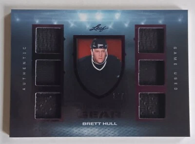 2023 Leaf In The Game Used Gear Purple Brett Hull /35 Dallas Stars Blues Wings - Image 1 of 2