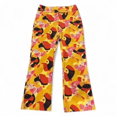 y2k евро абстрактный геометрический ретро метро стиль groovy брюки размер 6 - Изображение 1 из 4