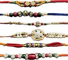 6 x Rakhi Bracelet Multicolour Thread Bead Raksha Bandhan Rakhari / Dora - F