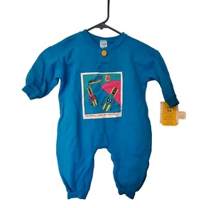 Skiing Raccoons One Piece Cotton Toddler Outfit Colorful - Picture 1 of 2