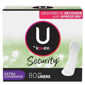 Forros U by Kotex Lightdays cobertura extra, sin perfume, 80 unidades - Imagen 1 de 7