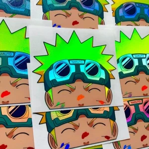 NARUTO HOLO ANIME PEEKER STICKER NARUTO SHIPPUDEN CAR DECAL - Picture 1 of 1