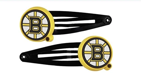NHL Boston Bruins Soft PVC Hair Clip, 2-Pack Cover