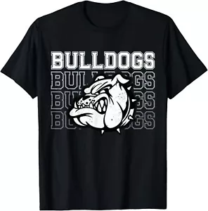 Bulldogs Mascot Team Spirit Vintage Sports Fan T-Shirt unisex T-Shirt - Picture 1 of 2