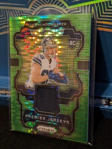 2023 Prizm Football Luke Schoonmaker Premier Jerseys Neon Green Pulsar ROOKIE RC - Picture 1 of 18