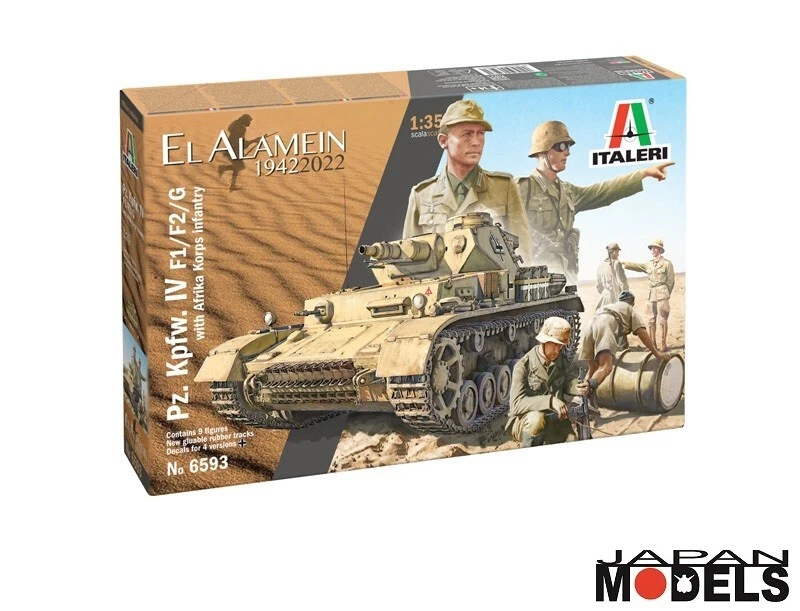 1 35 ITALERI Pz. Iv F1/F2/G With Afrika Korps El Alamein Kit IT6593
