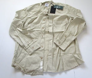 Only & Sons Uomo Lg Reg. Bottone casual popeline manica lunga in pelliccia marrone NUOVO - Foto 1 di 12