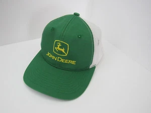 John Deere Hat Trucker Style Green Front White Mesh Snap Back Snapback - Picture 1 of 6