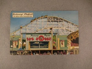  Rockaways Playlands' Million Dollar Park Roller Coaster Postcard   - Picture 1 of 2