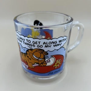 VTG Garfield McDonald’s 1978 Glass Collectors Coffee Mug Easy To Get Along With - Picture 1 of 6