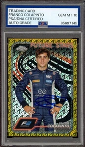 2024 Topps Chrome F1 #24 Franco Colapinto Gold Logofractor /50 PSA AUTO 10 RC - Bild 1 von 2