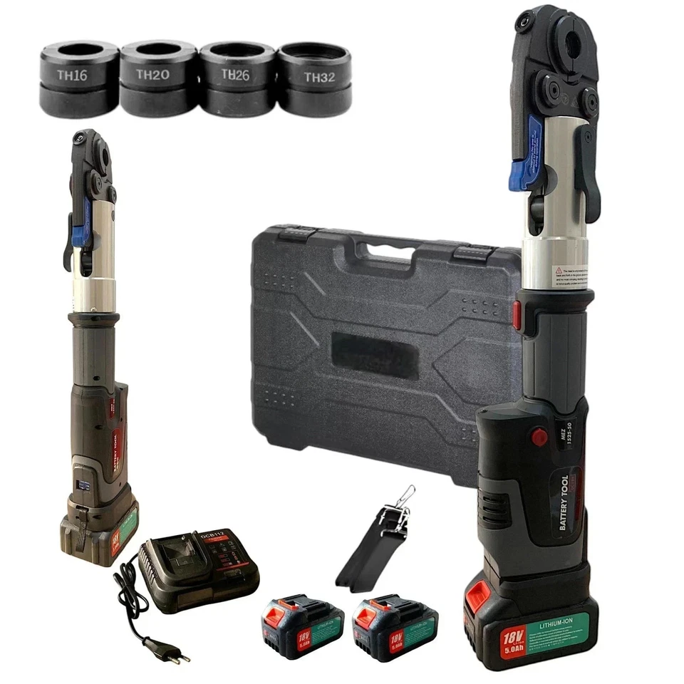 Kit Pinza Pressatrice a Batteria Per Multistrato Con Matrici TH16-20-26-32 MM - Immagine 1 di 4