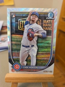 2025 Bowman Chrome Cade Horton RC White Wave Refractor 020/100 - Picture 1 of 2