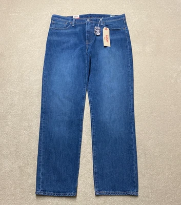 Pantalones de mezclilla Levi's 541 para hombre 36x32 azul nuevo con etiquetas blanco cono de roble calce atlético cónico Foto 1 de 4