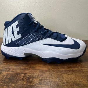 Nike Zoom Code Elite 3/4 Football Cleats 15 Mens Sports Blue White 603370 Swoosh - Picture 1 of 12
